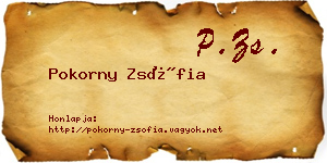 Pokorny Zsófia névjegykártya